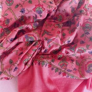 Floral Pink Pashmina blend